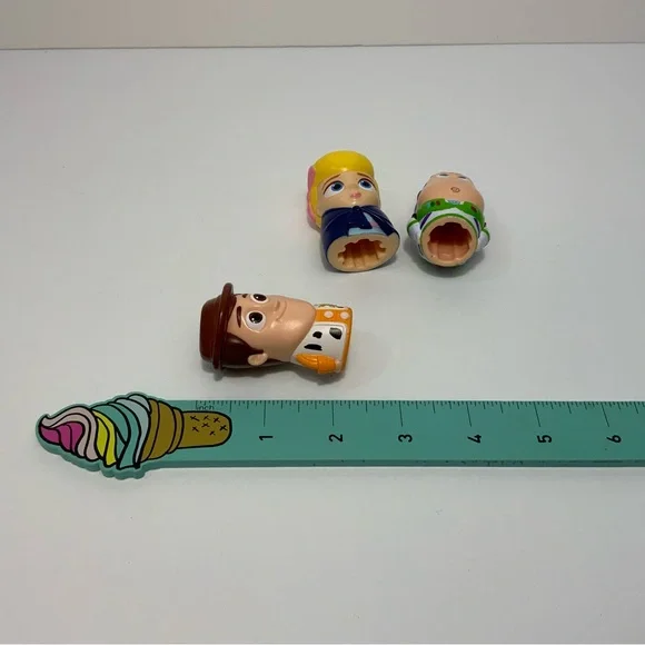 Lot of 3 Disney Pixar Toy Story 4 Finger Puppets Woody Bo Peep Buzz Lightyear - Picture 3 of 3